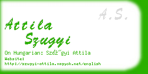 attila szugyi business card